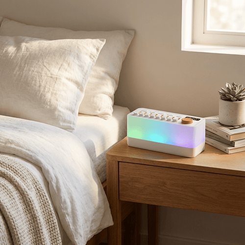 MoodMix: 3-in-1 Naturklangmixer & Bluetooth Lautsprecher · Ambient-Licht · Auto-Off